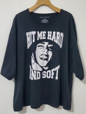 Billie Eilish Concert Tee  Hit Me Hard and Soft Black Women Size 3X